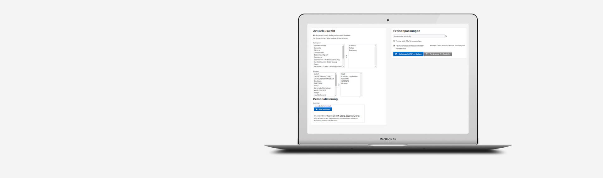 Database Publishing Selection B2X Groener