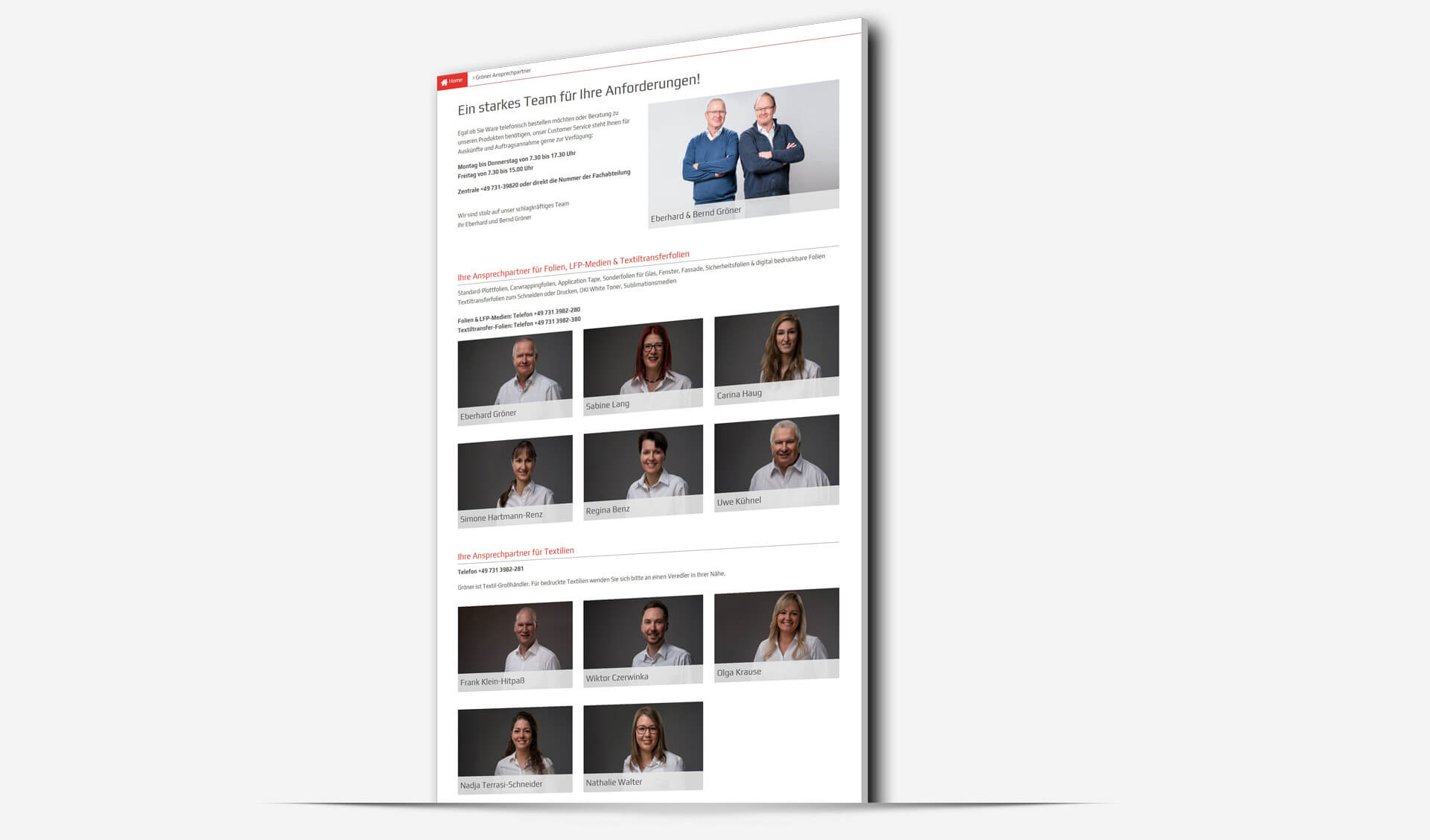 E Commerce B2B Groener CMS
