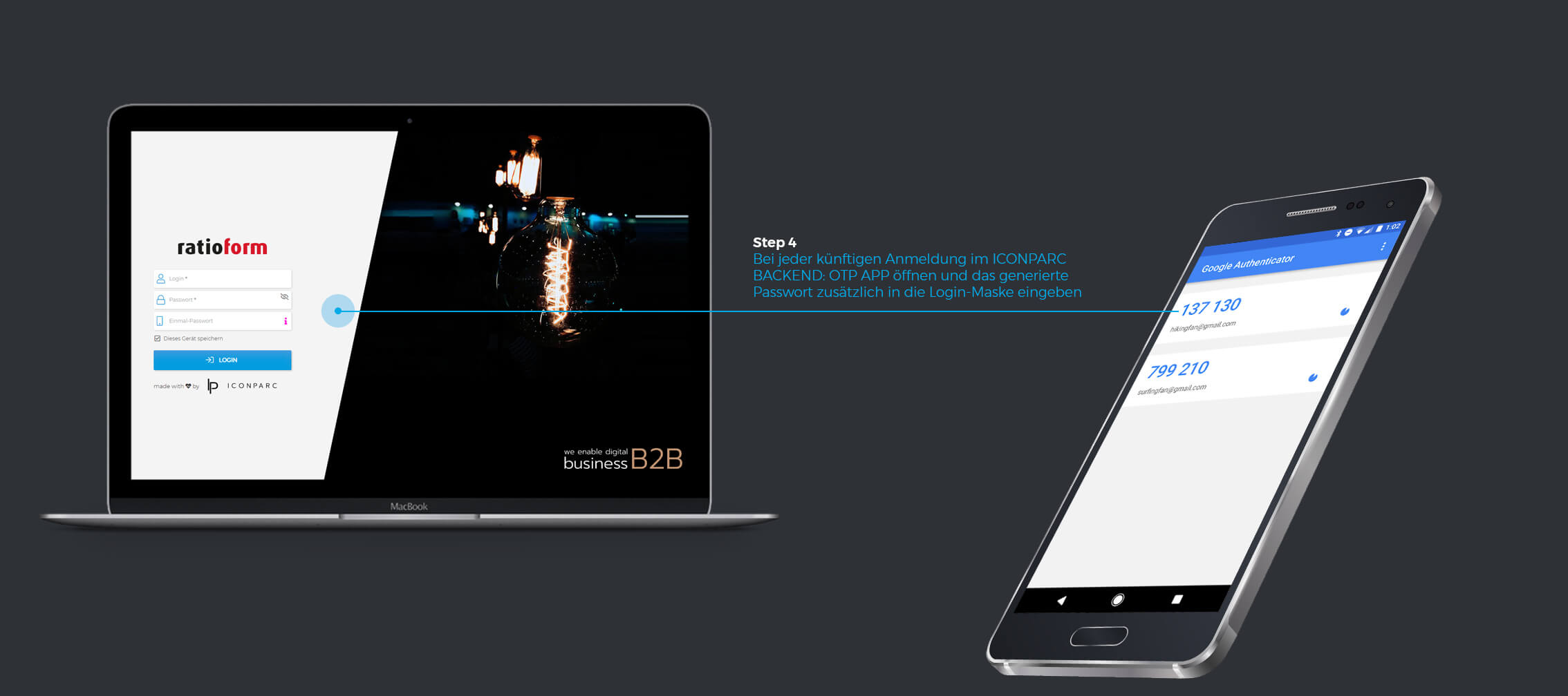 2FA by ICONPARC in use