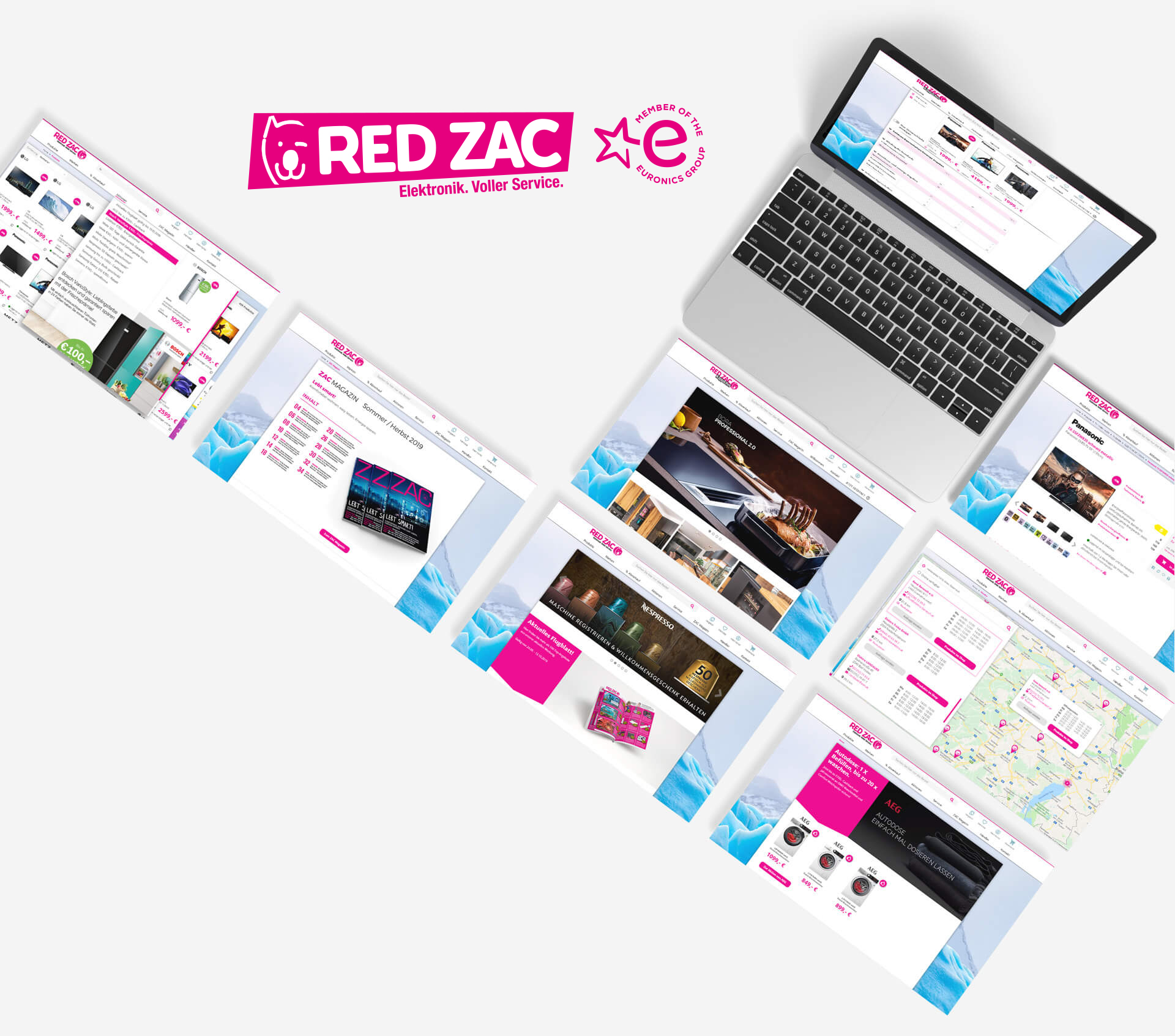 RED ZAC e Business Plattform Screens Laptop