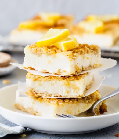 zitronen cheesecake schnitten